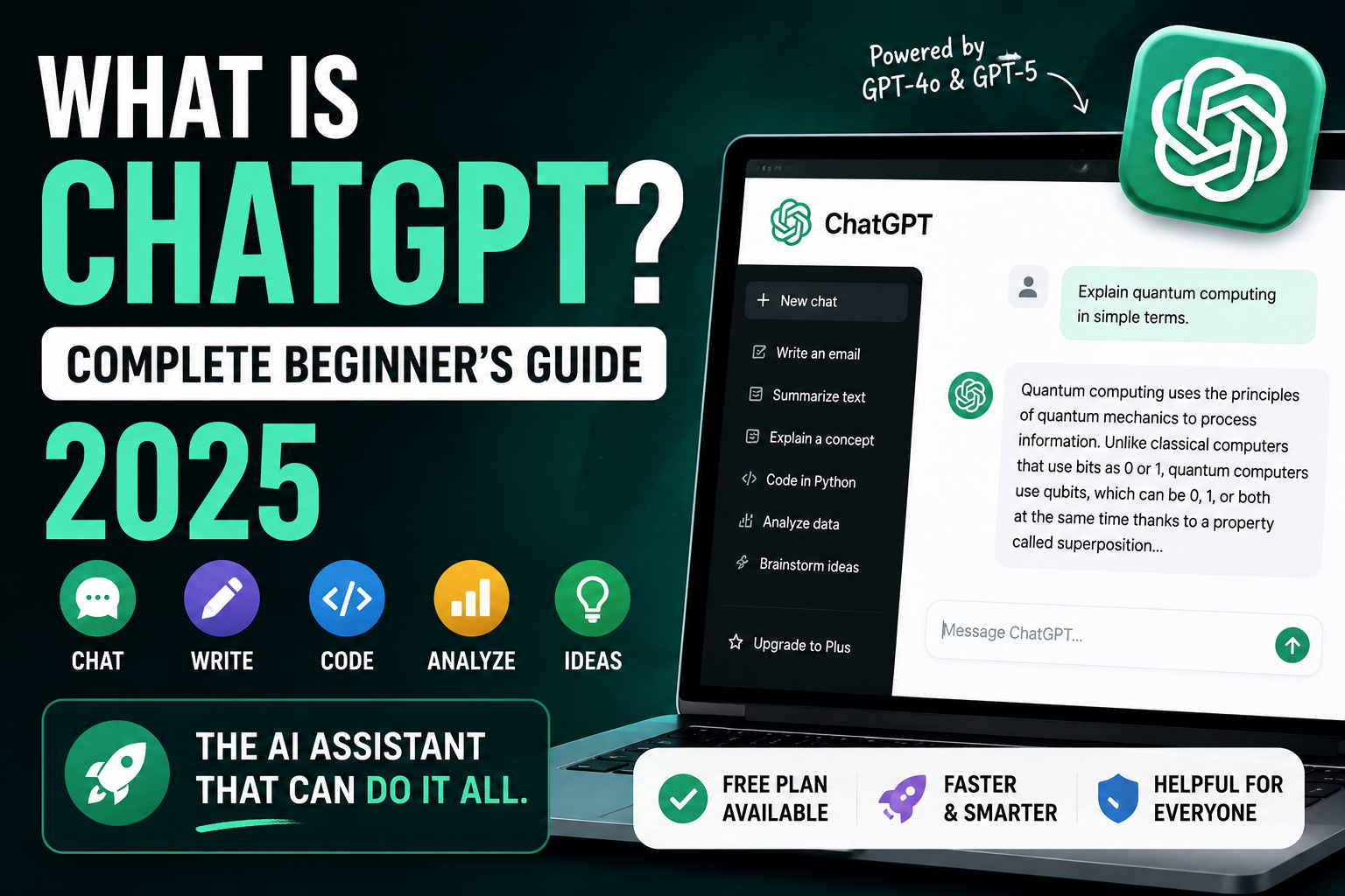 What is ChatGPT? Complete Beginner's Guide 2025