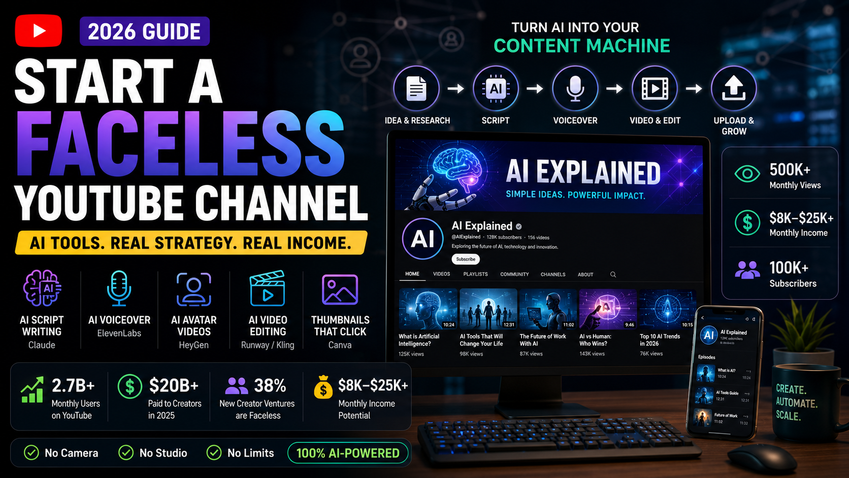 How to Make Money With a Faceless YouTube Channel in 2026